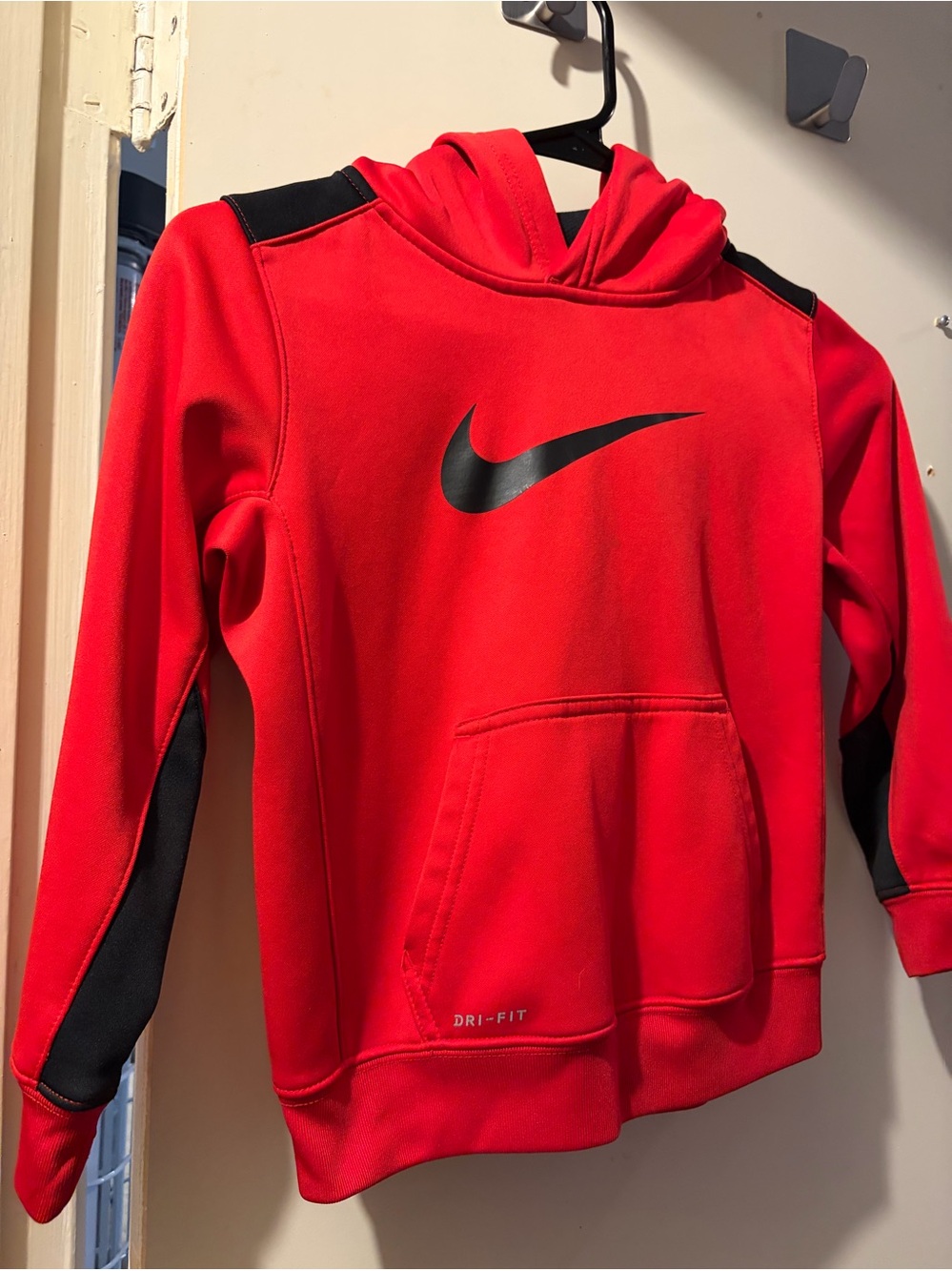Nike Red & Black Kids' Hooded Performance Sweatshirt